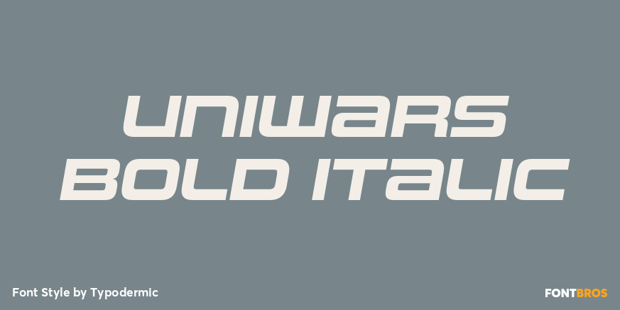 Uniwars Bold Italic Poster
