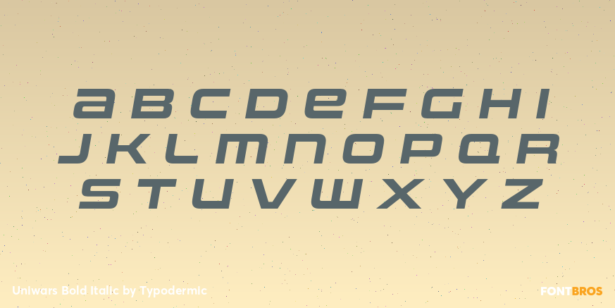 Uniwars Bold Italic Font Poster #2