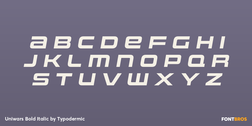 Uniwars Bold Italic Font Poster #3