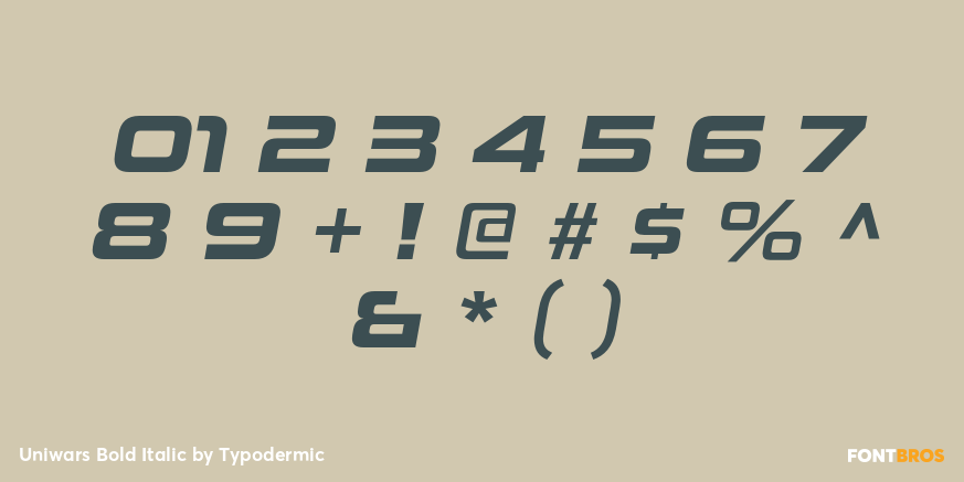 Uniwars Bold Italic Font Poster #4