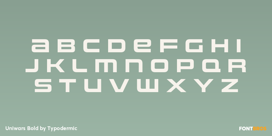 Uniwars Bold Font Poster #2