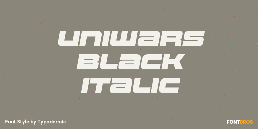 Uniwars Black Italic Poster
