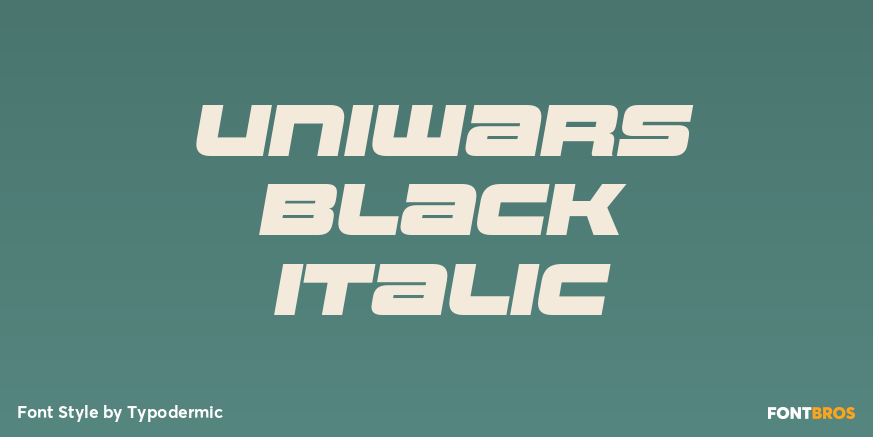 Uniwars Black Italic Poster