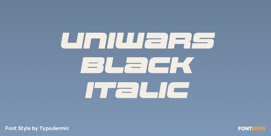 Uniwars Black Italic Poster