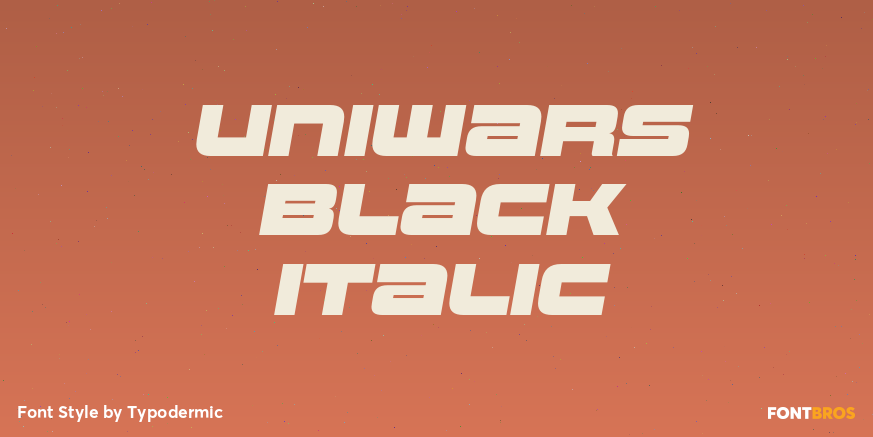 Uniwars Black Italic Poster