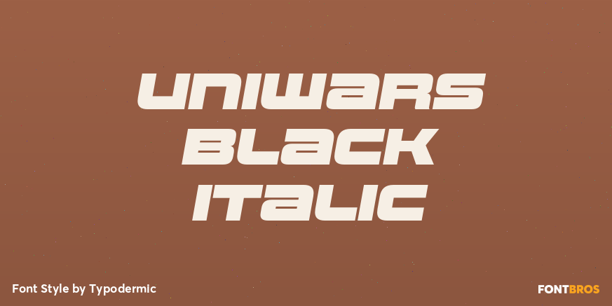 Uniwars Black Italic Poster