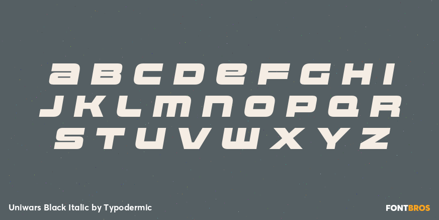 Uniwars Black Italic Font Poster #2