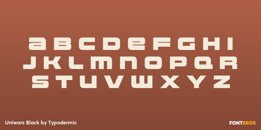 Uniwars Black Font Poster #3