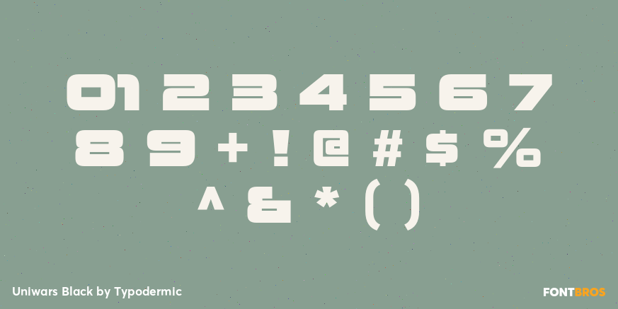 Uniwars Black Font Poster #4