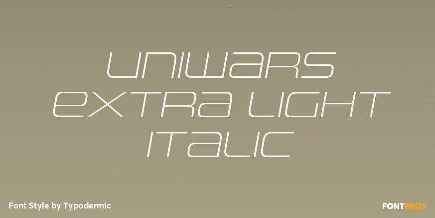 Uniwars Extra Light Italic Poster