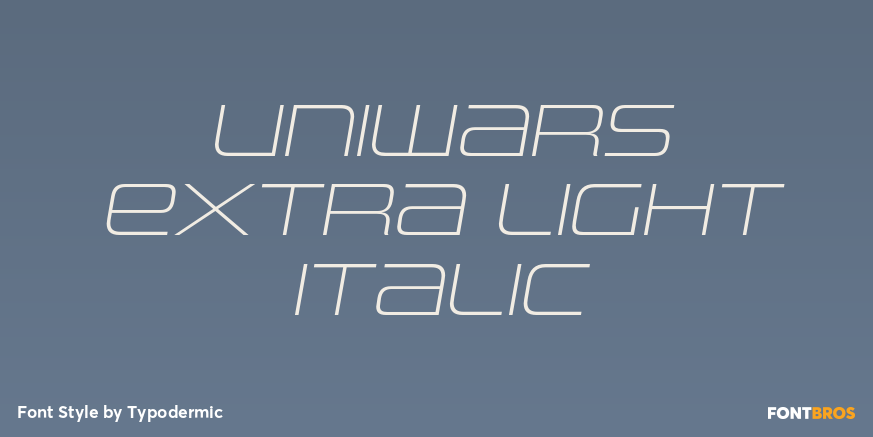 Uniwars Extra Light Italic Poster
