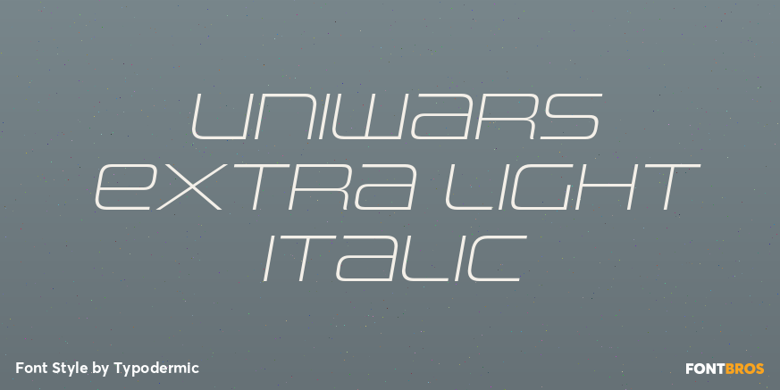 Uniwars Extra Light Italic Poster