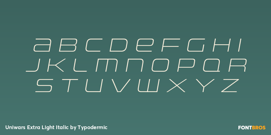 Uniwars Extra Light Italic Font Poster #2
