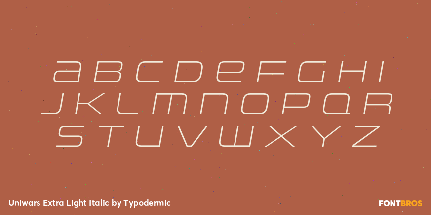 Uniwars Extra Light Italic Font Poster #3