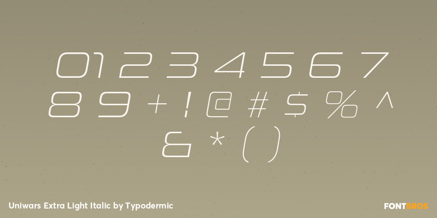 Uniwars Extra Light Italic Font Poster #4