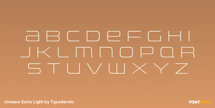 Uniwars Extra Light Font Poster #2