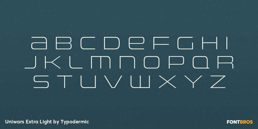 Uniwars Extra Light Font Poster #3