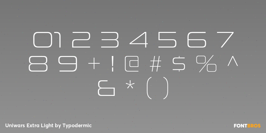 Uniwars Extra Light Font Poster #4