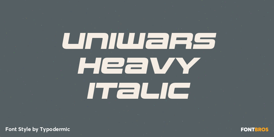Uniwars Heavy Italic Poster