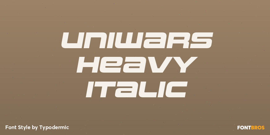 Uniwars Heavy Italic Poster