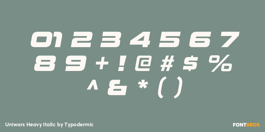 Uniwars Heavy Italic Font Poster #1