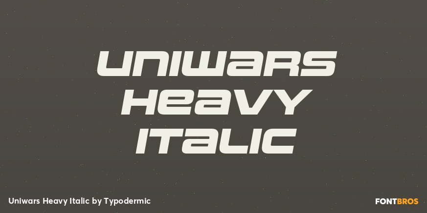 Uniwars Heavy Italic Poster