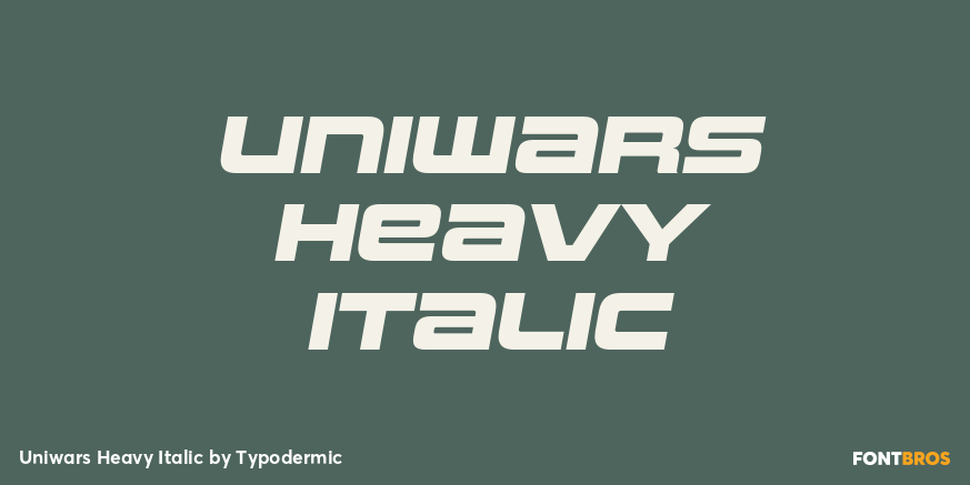 Uniwars Heavy Italic Poster