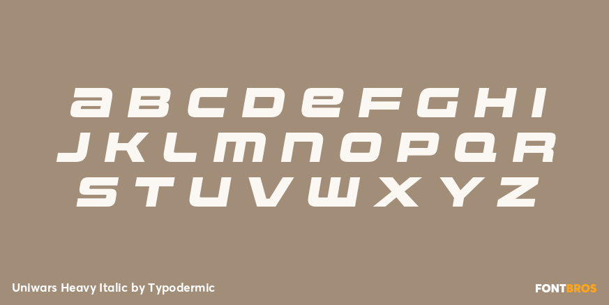 Uniwars Heavy Italic Font Poster #2