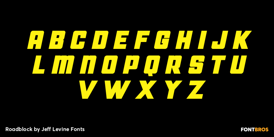 Roadblock Font Poster #3