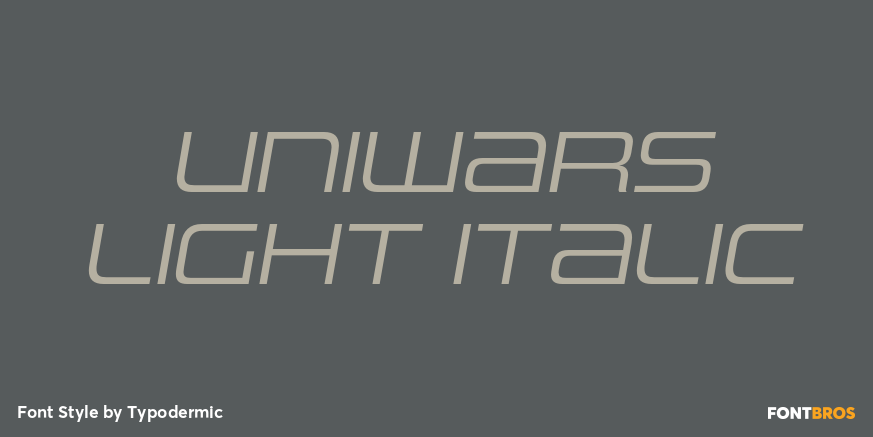 Uniwars Light Italic Poster