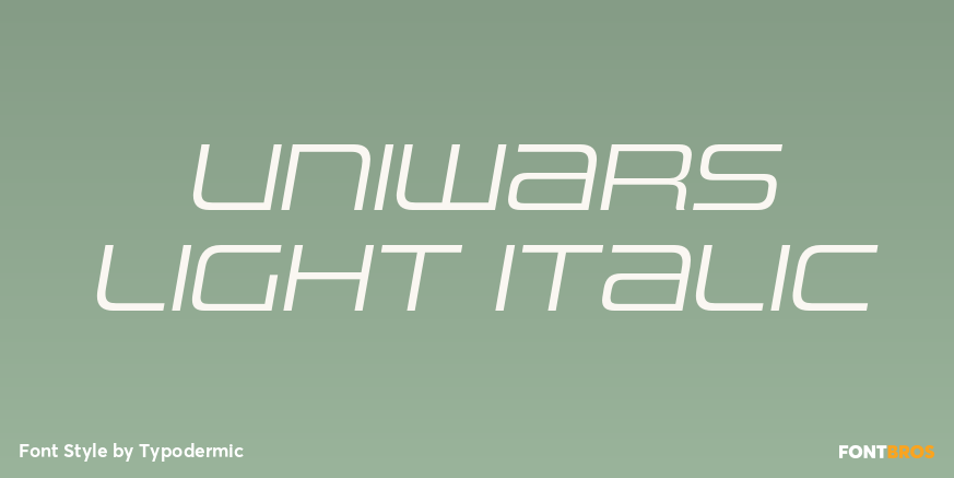 Uniwars Light Italic Poster