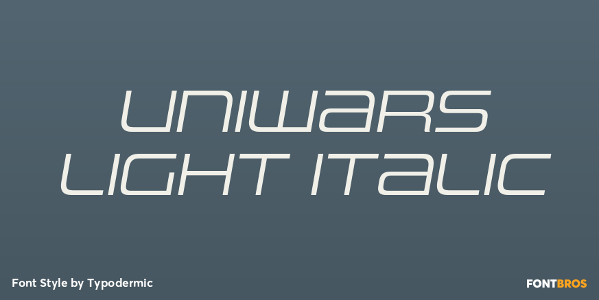 Uniwars Light Italic Poster