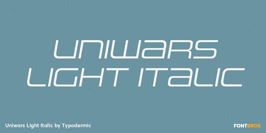 Uniwars Light Italic Poster