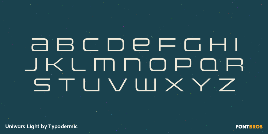 Uniwars Light Font Poster #2