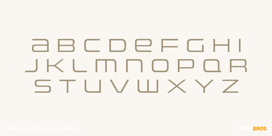 Uniwars Light Font Poster #3