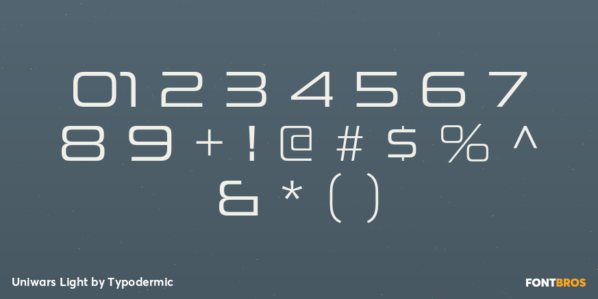 Uniwars Light Font Poster #4