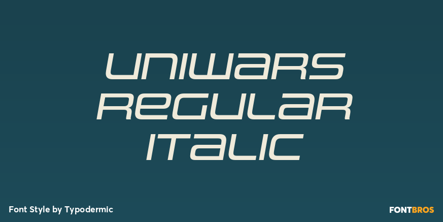 Uniwars Regular Italic Poster