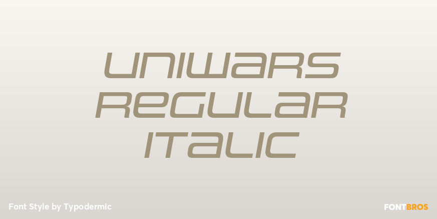 Uniwars Regular Italic Poster