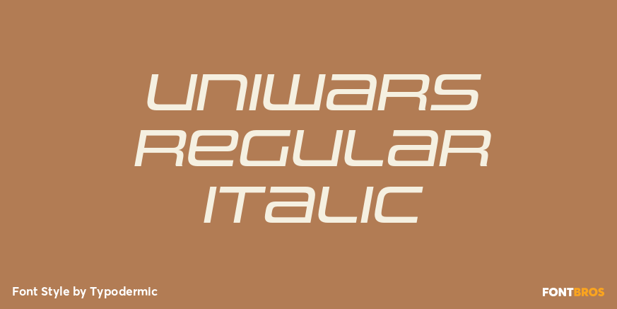 Uniwars Regular Italic Poster