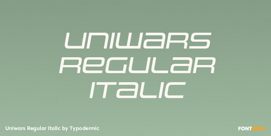 Uniwars Regular Italic Poster