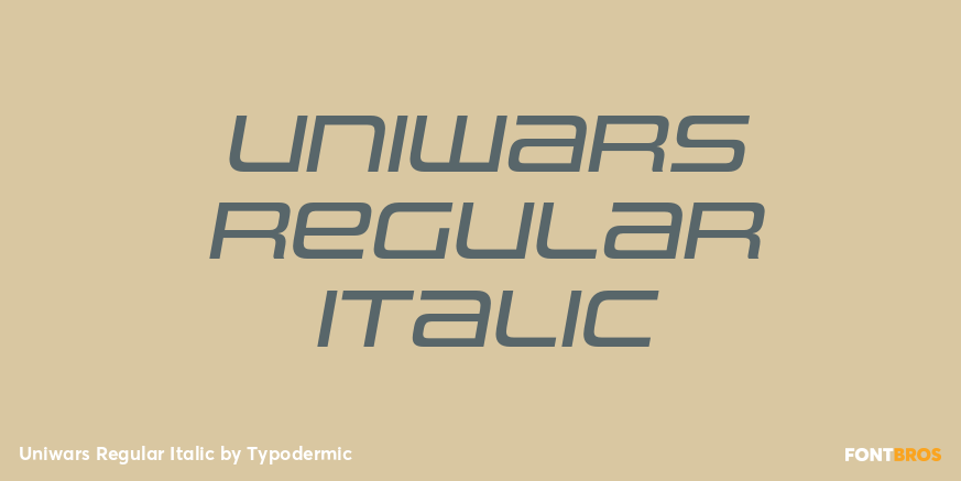 Uniwars Regular Italic Poster