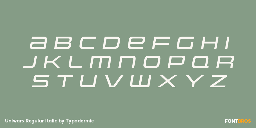 Uniwars Regular Italic Font Poster #2
