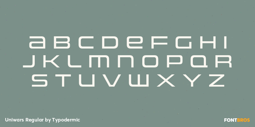 Uniwars Regular Font Poster #3