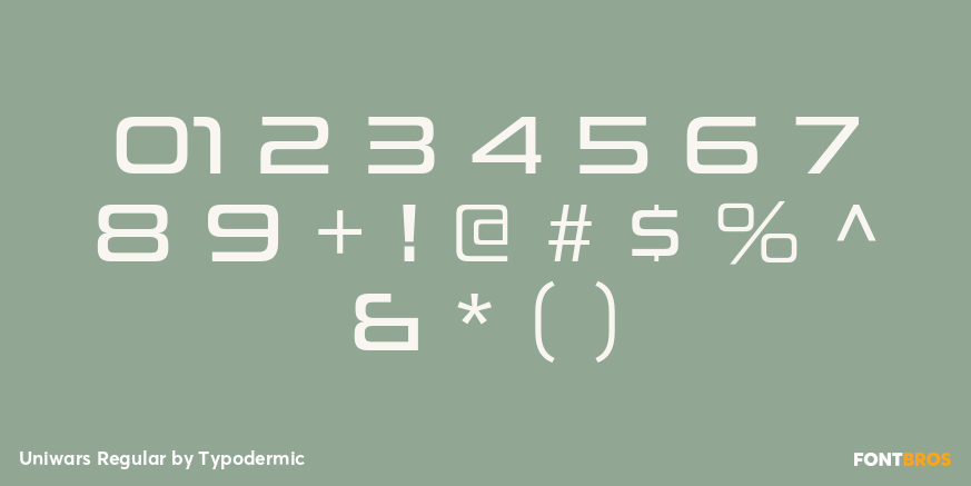 Uniwars Regular Font Poster #4