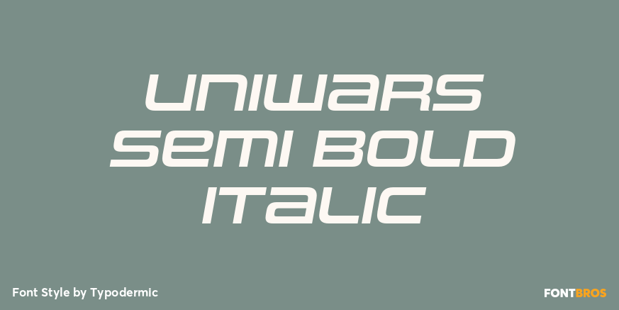 Uniwars Semi Bold Italic Poster
