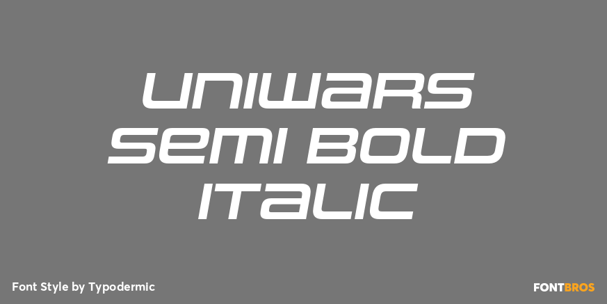 Uniwars Semi Bold Italic Poster