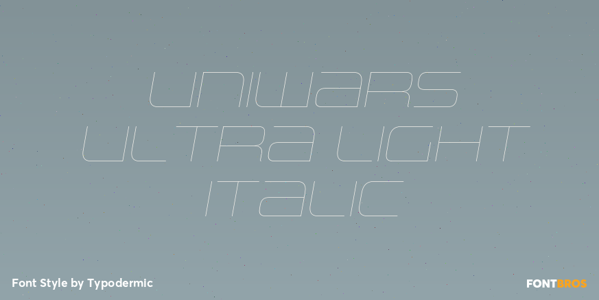 Uniwars Ultra Light Italic Poster