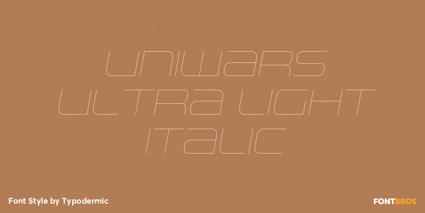 Uniwars Ultra Light Italic Poster