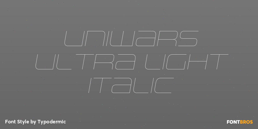Uniwars Ultra Light Italic Poster
