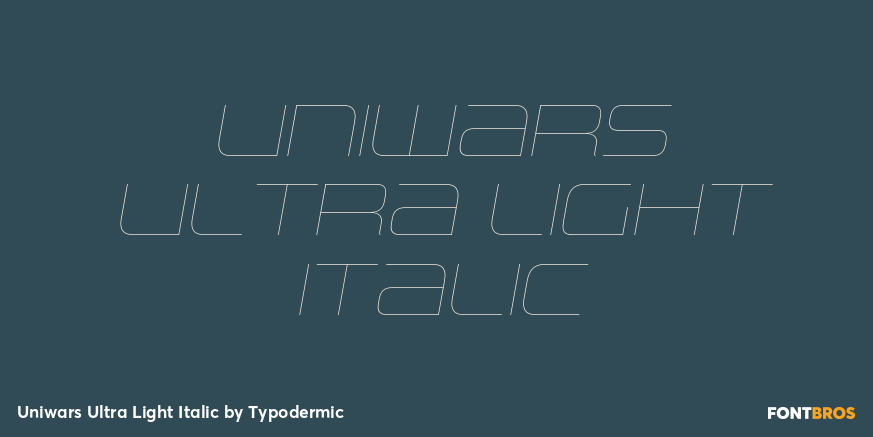 Uniwars Ultra Light Italic Poster